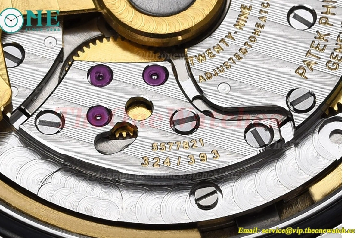 TWF Diamond Red RU Ladies SS Aquanaut 35mm A324 Bezel 0410